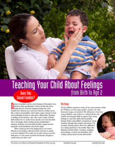 Teaching Your Child About Feelings – from Birth to Age 2