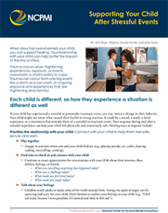 Supporting Your Child After Stressful Events