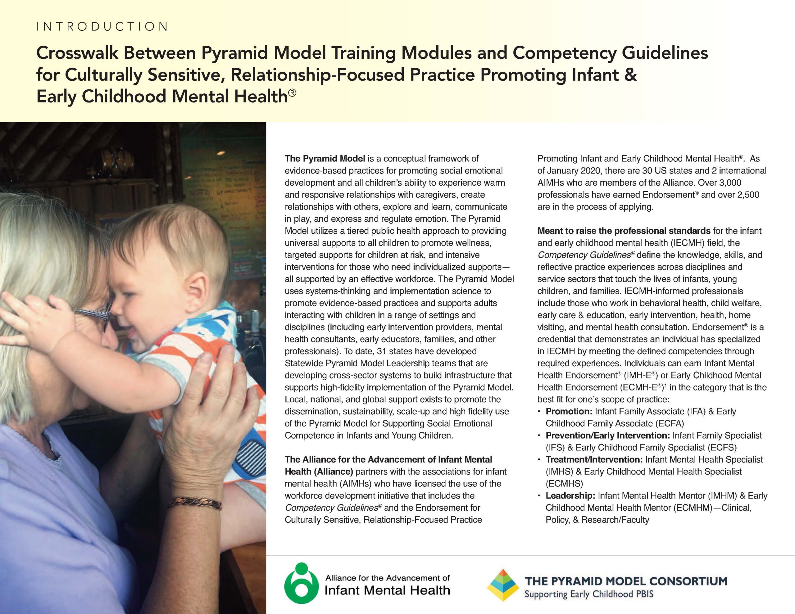 Crosswalk Between Pyramid Model Training Modules and Competency Guidelines – System