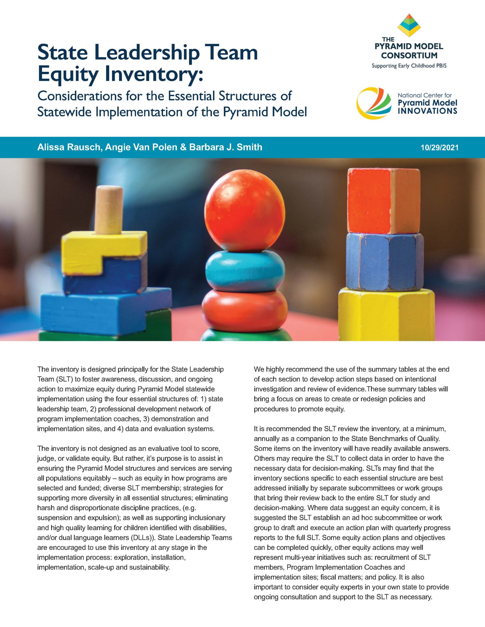 State Leadership Team Equity Inventory