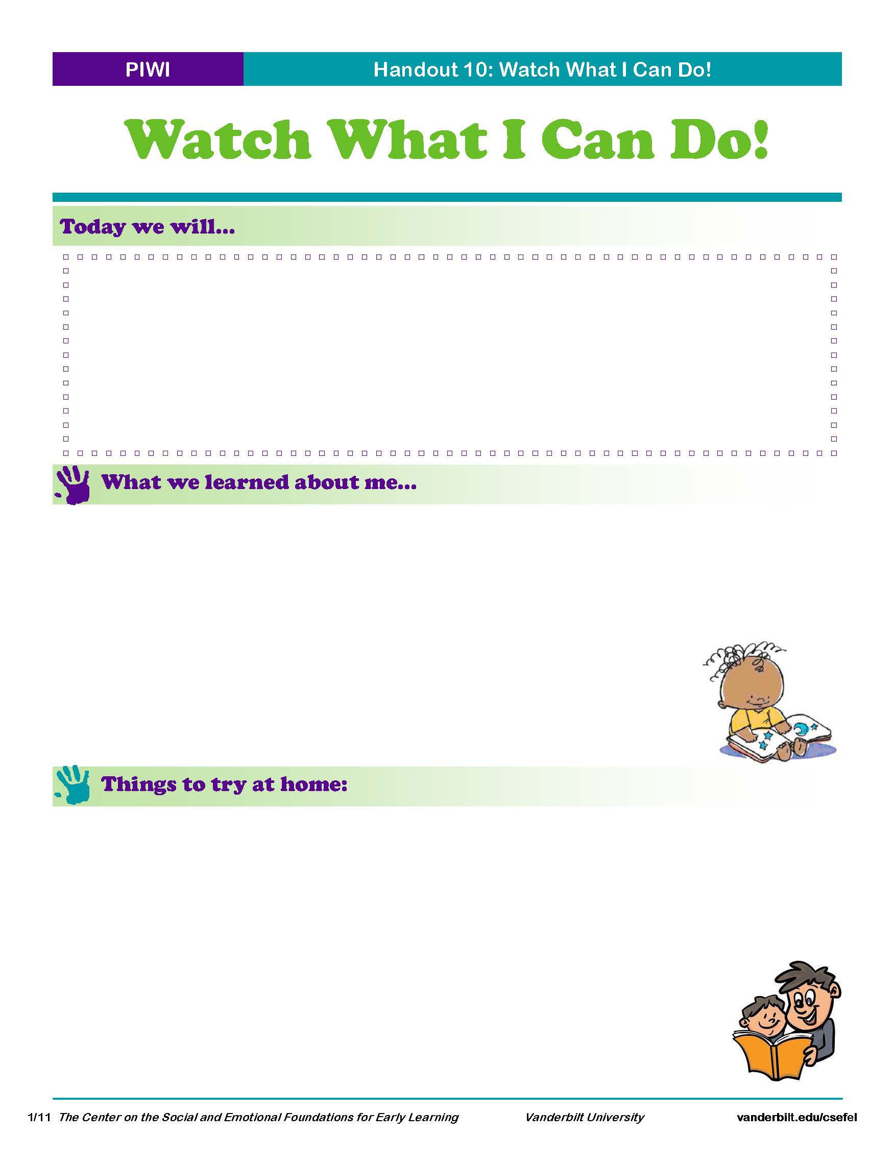 PIWI Handout 10: Watch What I Can Do!