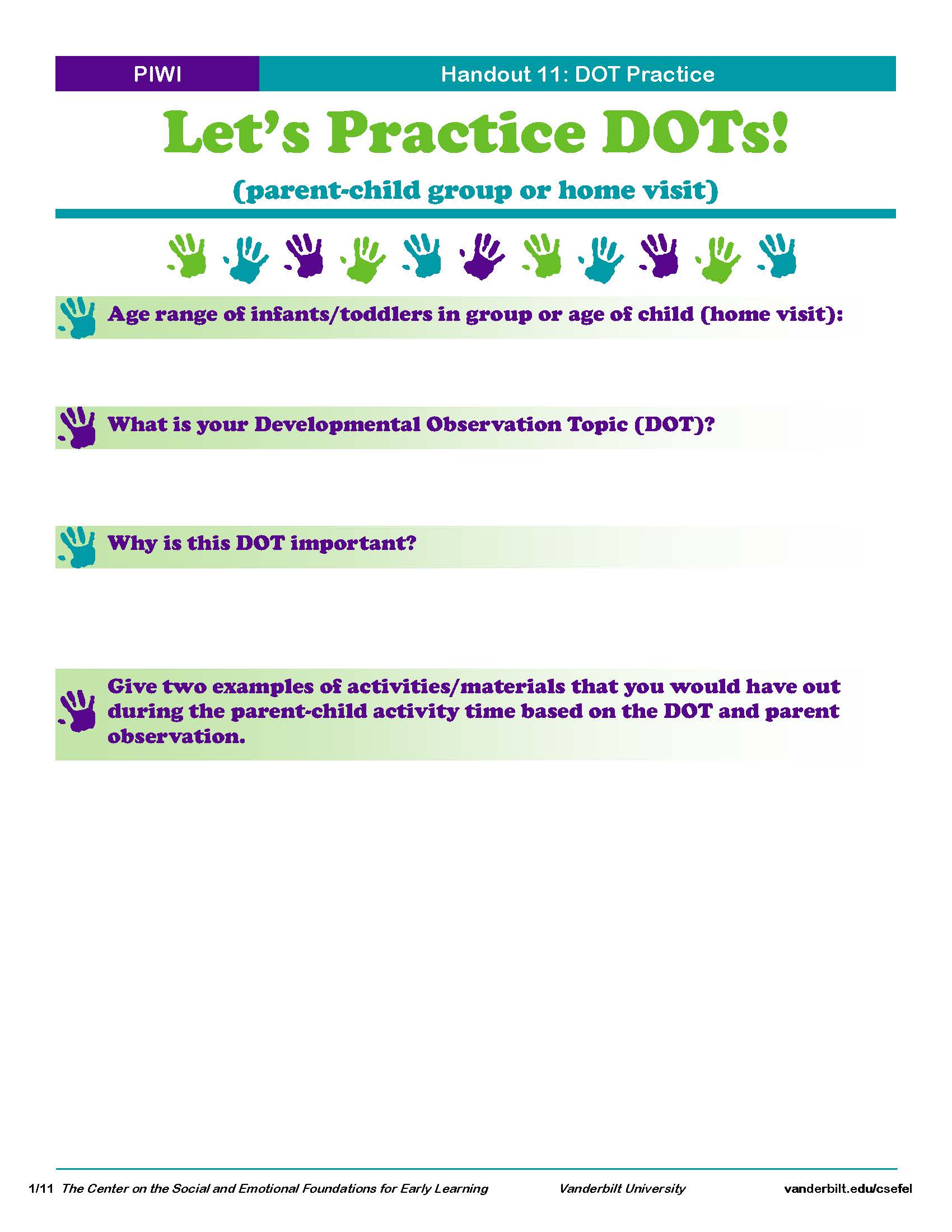 PIWI Handout 11: DOT Practice