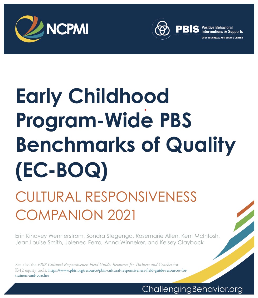 Early Childhood Program-Wide PBS Benchmarks of Quality (EC-BOQ) Cultural Responsiveness Companion