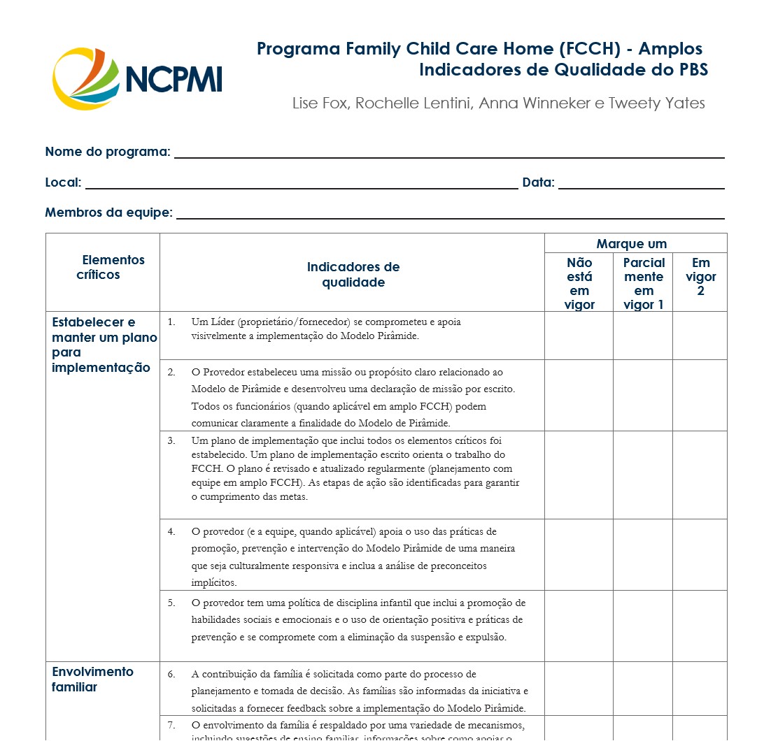 FCC Program-Wide PBS Benchmarks of Quality – Portuguese